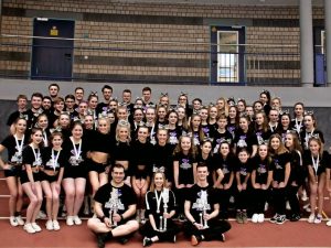 Die Cheerleader-Truppe Purple Diamonds Allstars war bei der Regionalmeisterschaft in Hanau erfolgreich