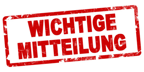 Wichtige Mitteilung