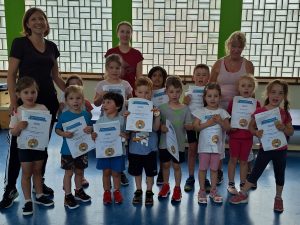 Tolly Turnmaus – Turnabzeichen beim Kinderturnen des TV 1861 St. Wendel