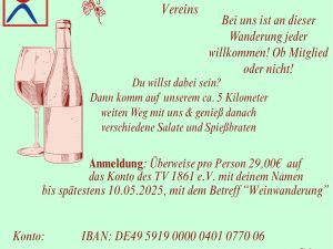 Erste Weinwanderung des TV 1861 St. Wendel e.V.